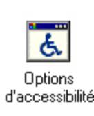 copie écran de l'icône d'accessibilité